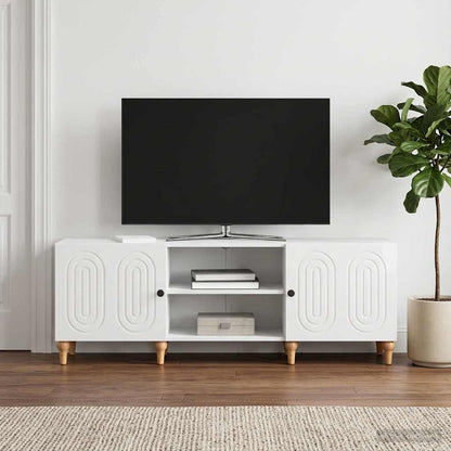 TV Cabinet 150 x 31 x 50 cm High Gloss White Engineered Wood