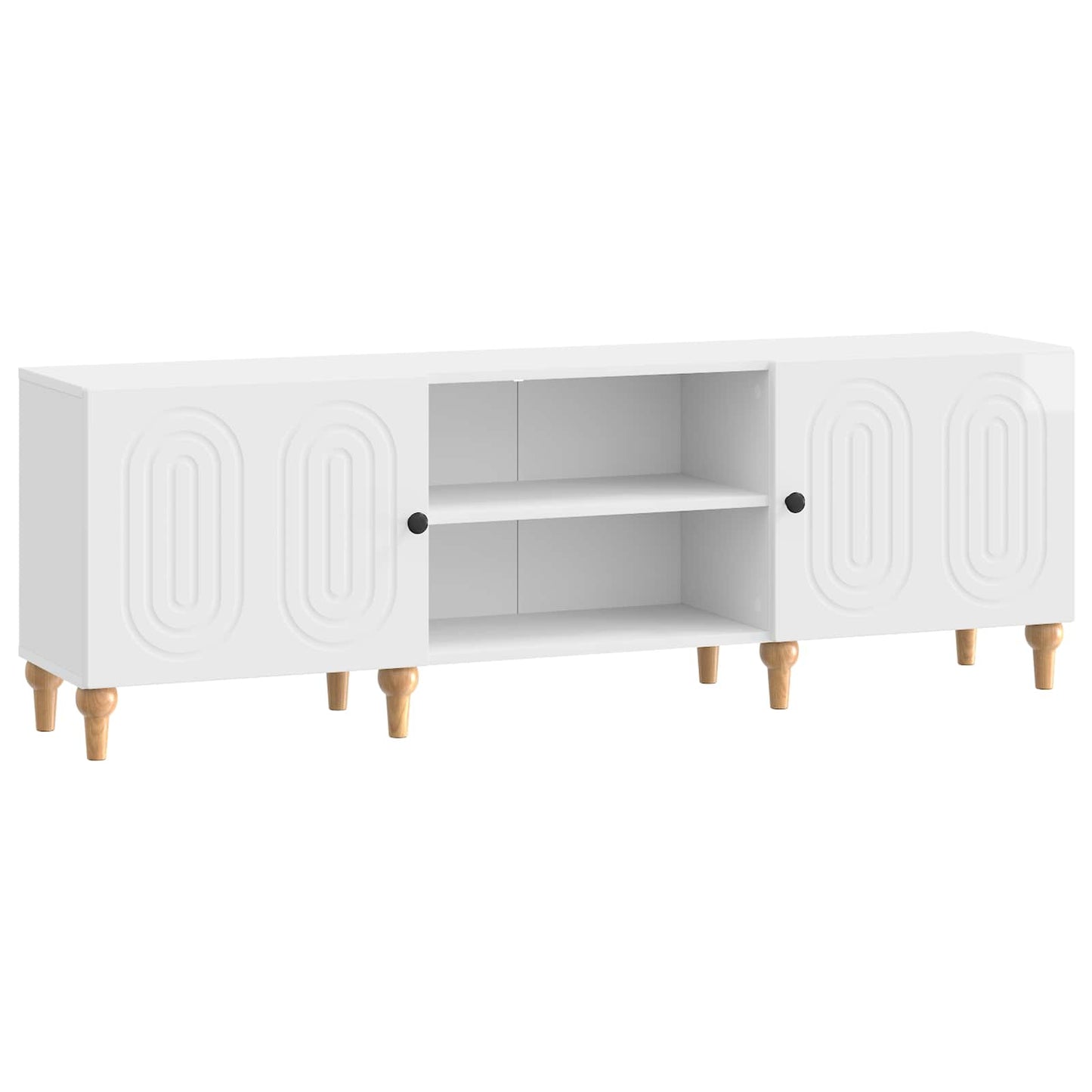 TV Cabinet 150 x 31 x 50 cm High Gloss White Engineered Wood