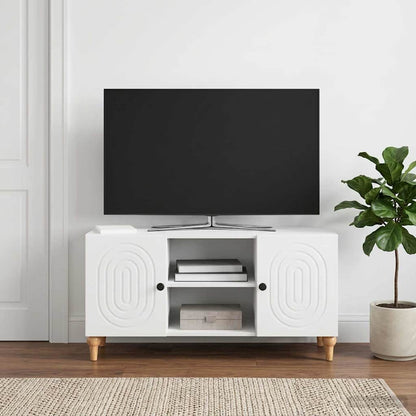 TV Cabinet White 102 x 34.5 x 50 cm Engineered Wood