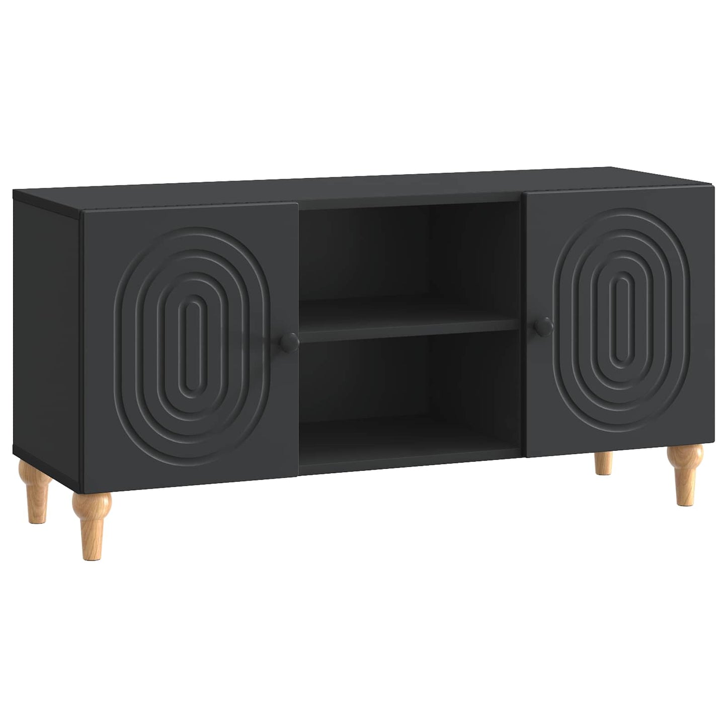 TV Cabinet Black 102 x 34.5 x 50 cm Engineered Wood
