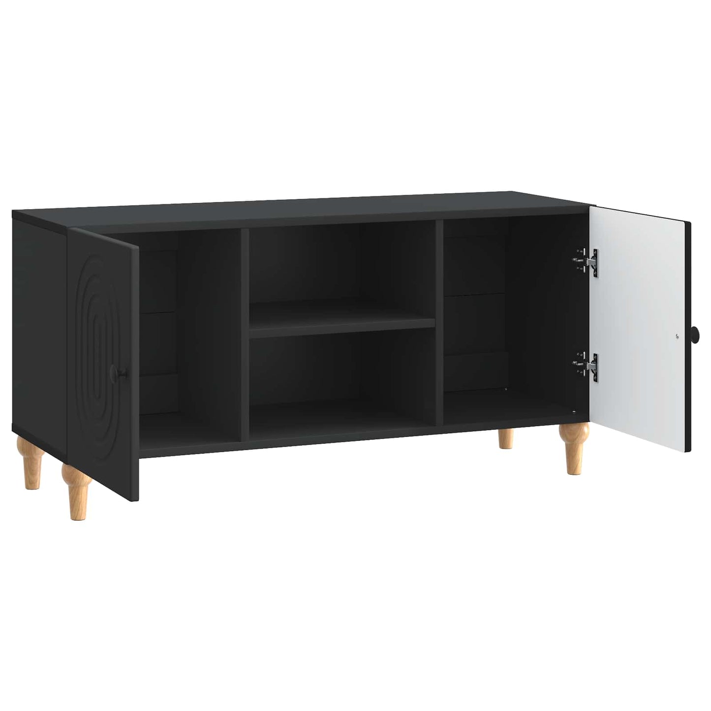 TV Cabinet Black 102 x 34.5 x 50 cm Engineered Wood