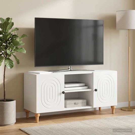 TV Cabinet High Gloss White 102 x 34.5 x 50 cm Engineered Wood