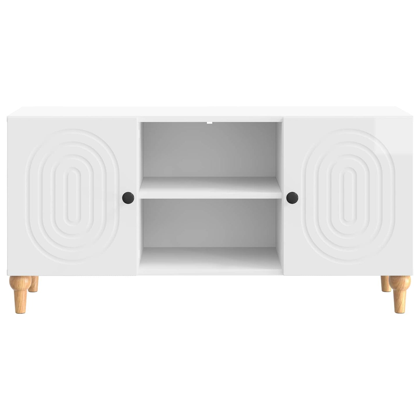 TV Cabinet High Gloss White 102 x 34.5 x 50 cm Engineered Wood