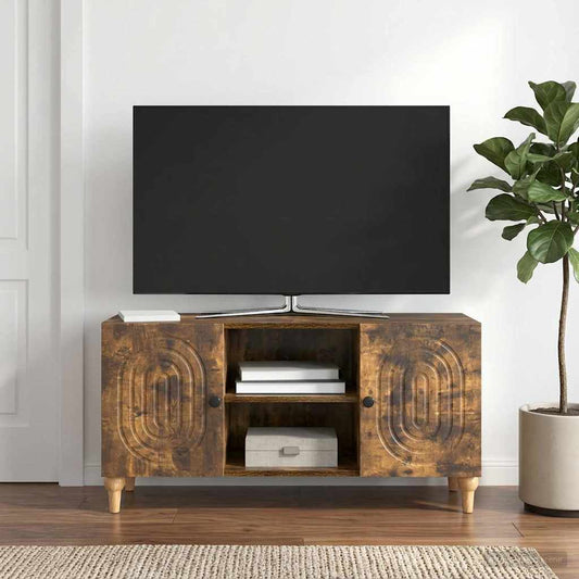 TV Cabinet Smoked Oak 102 x 34.5 x 50 cm Engineered Wood