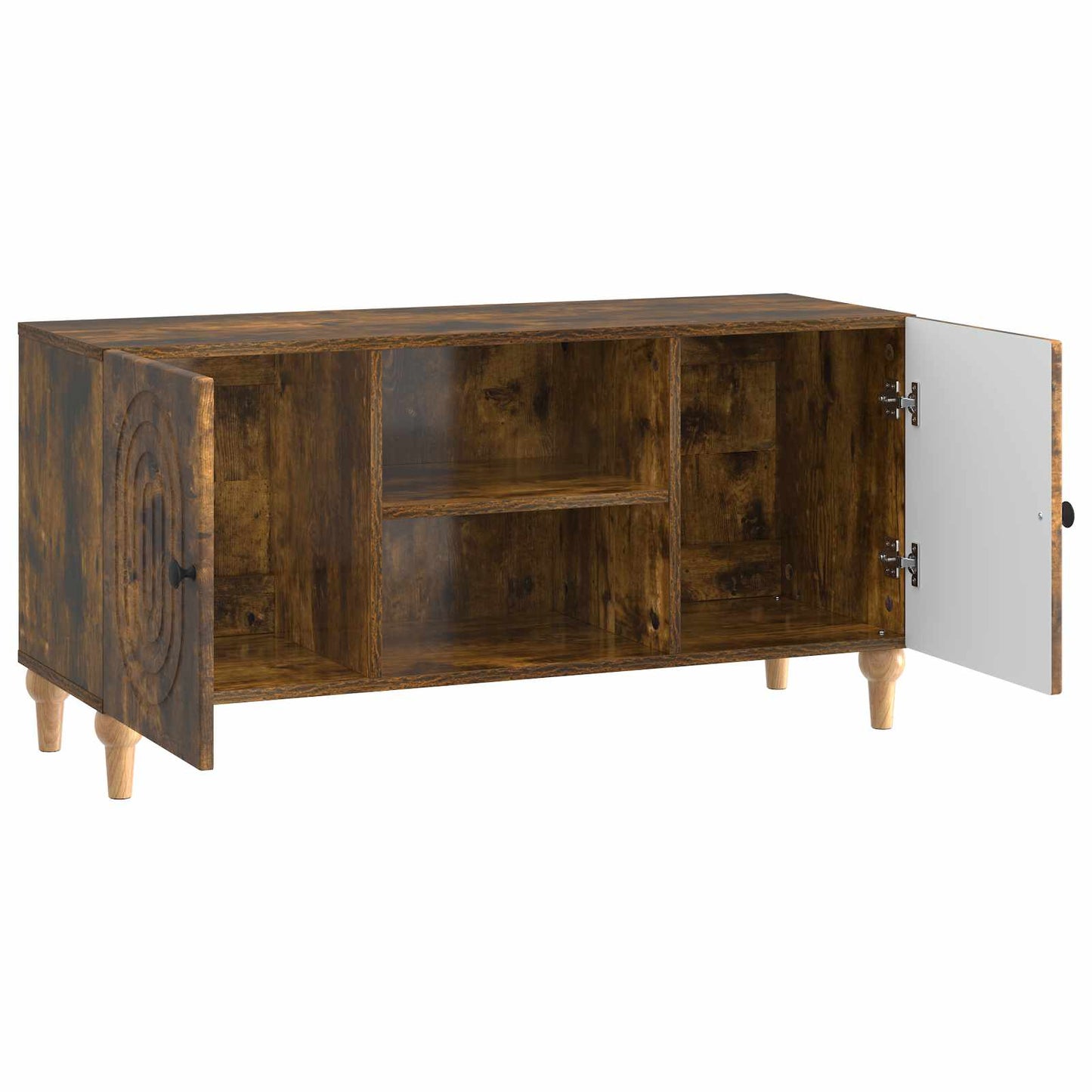 TV Cabinet Smoked Oak 102 x 34.5 x 50 cm Engineered Wood