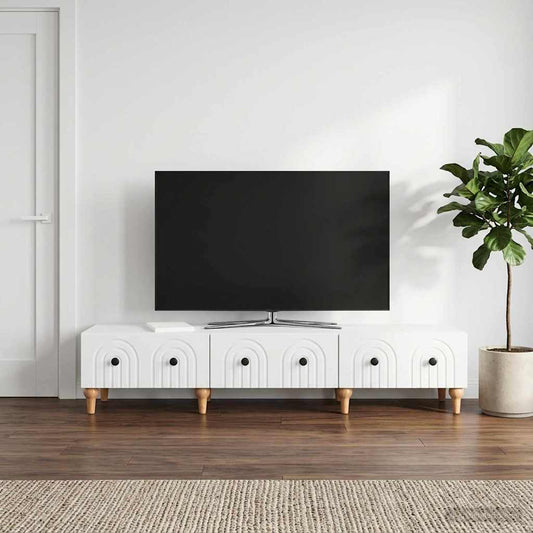 TV Cabinet with Drawer White 147 x 34.5 x 30 cm Engineered Wood