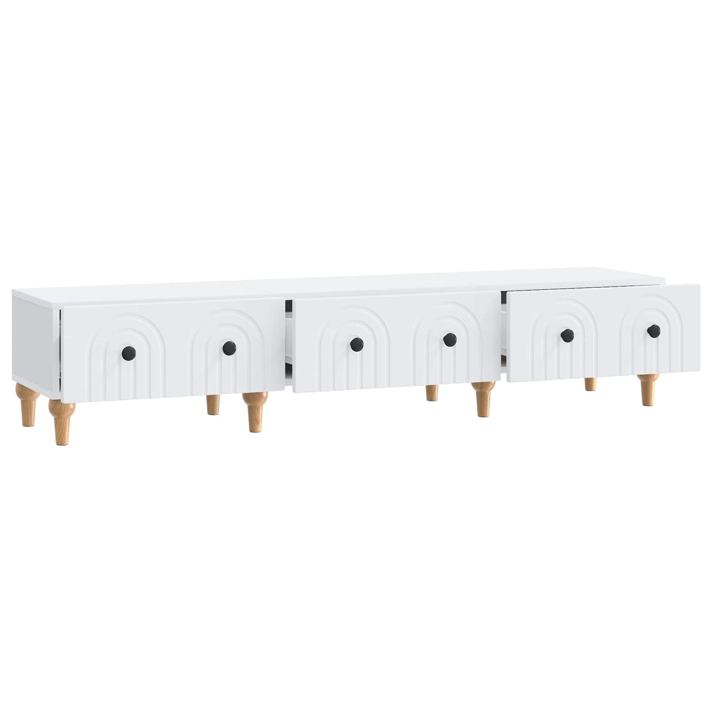 TV Cabinet with Drawer White 147 x 34.5 x 30 cm Engineered Wood