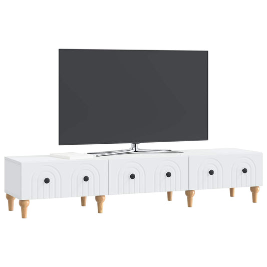 TV Cabinet with Drawer White 147 x 34.5 x 30 cm Engineered Wood