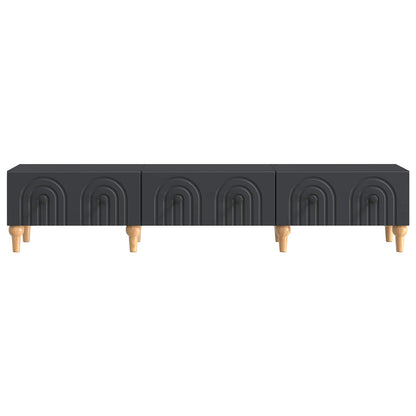 TV Cabinet with Drawer Black 147 x 34.5 x 30 cm Engineered Wood