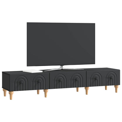TV Cabinet with Drawer Black 147 x 34.5 x 30 cm Engineered Wood