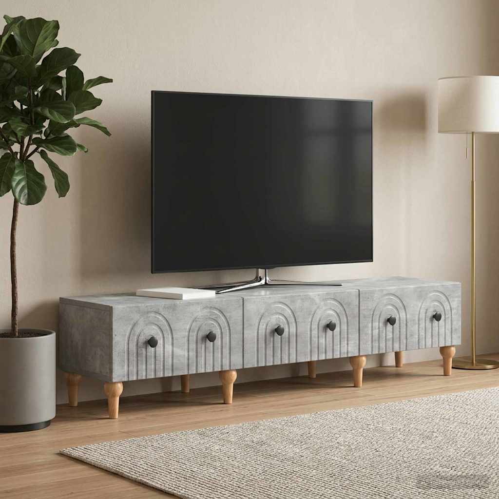 TV Cabinet Concrete Grey 147 x 34.5 x 30 cm Engineered Wood