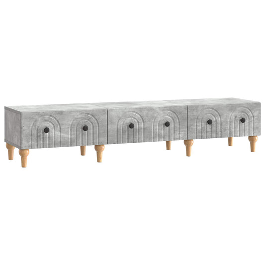 TV Cabinet Concrete Grey 147 x 34.5 x 30 cm Engineered Wood