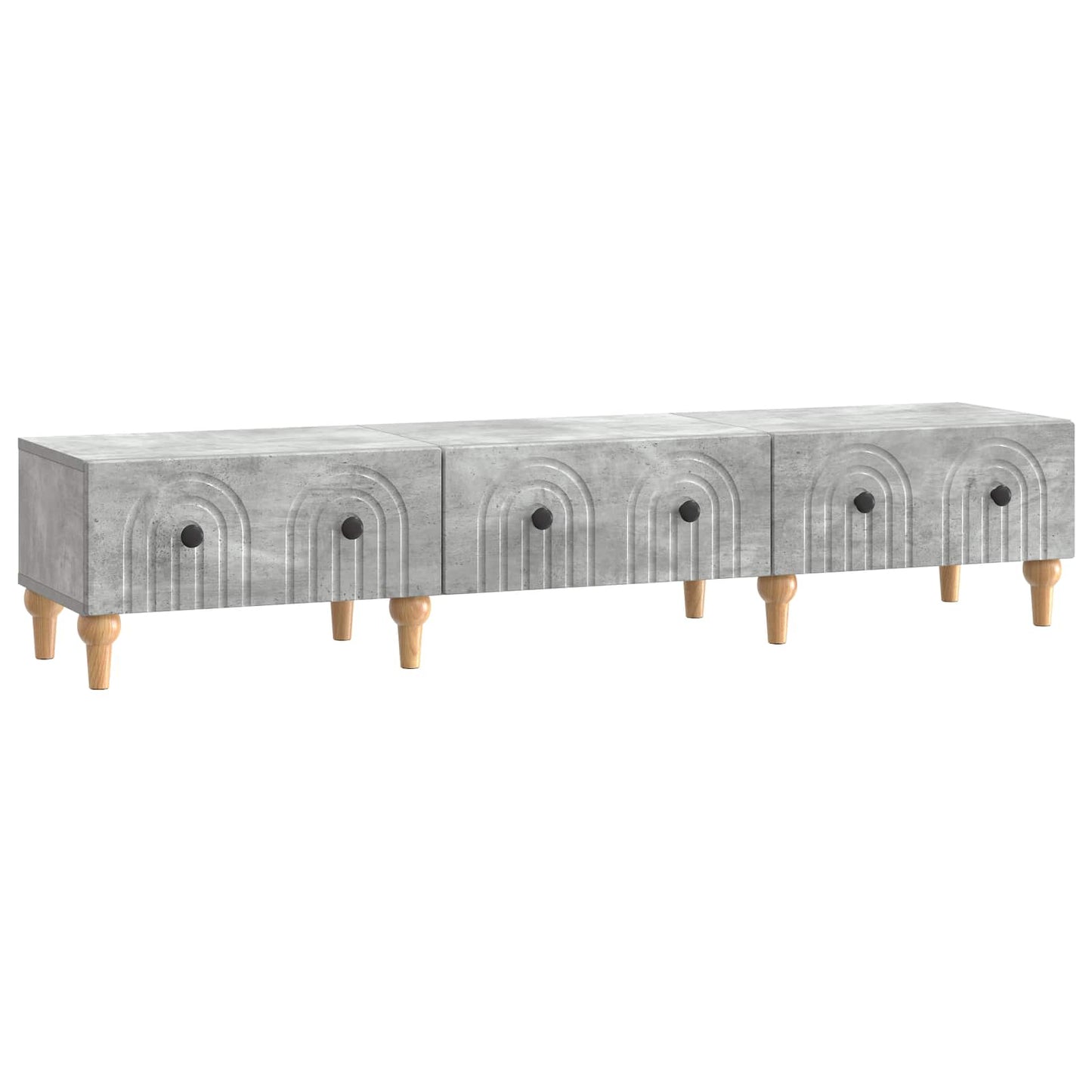 TV Cabinet Concrete Grey 147 x 34.5 x 30 cm Engineered Wood
