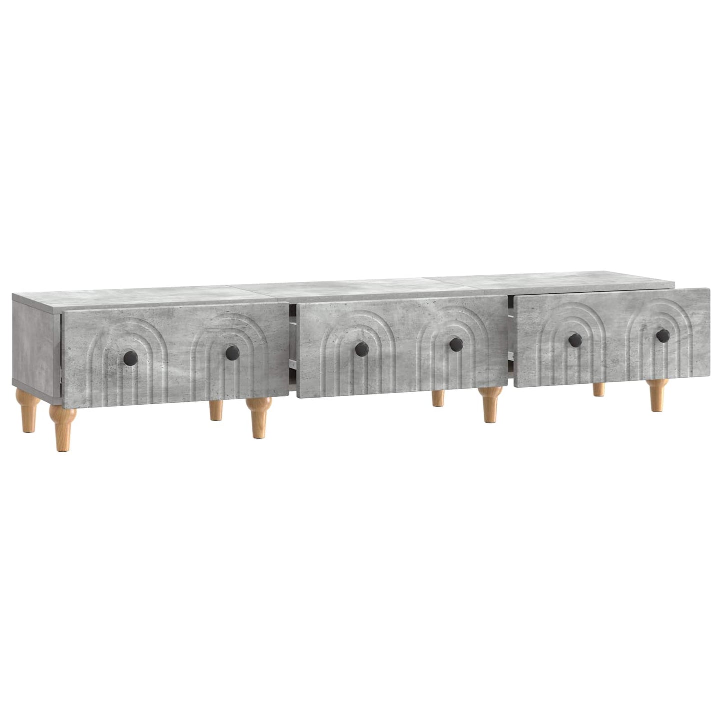 TV Cabinet Concrete Grey 147 x 34.5 x 30 cm Engineered Wood