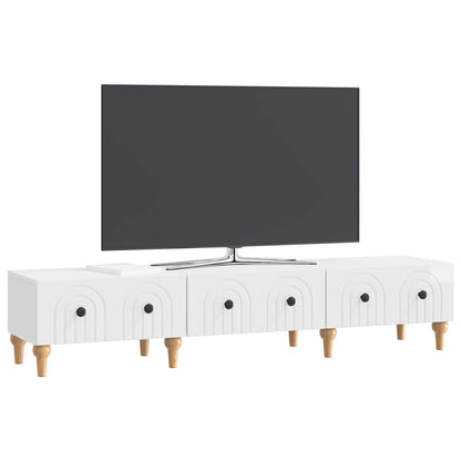 TV Cabinet High Gloss White 147 x 34.5 x 30 cm Engineered Wood