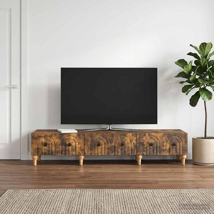TV Cabinet Smoked Oak 147 x 34.5 x 30 cm Engineered Wood