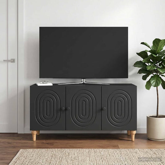 TV Cabinet Black 99 x 34.5 x 50 cm Engineered Wood