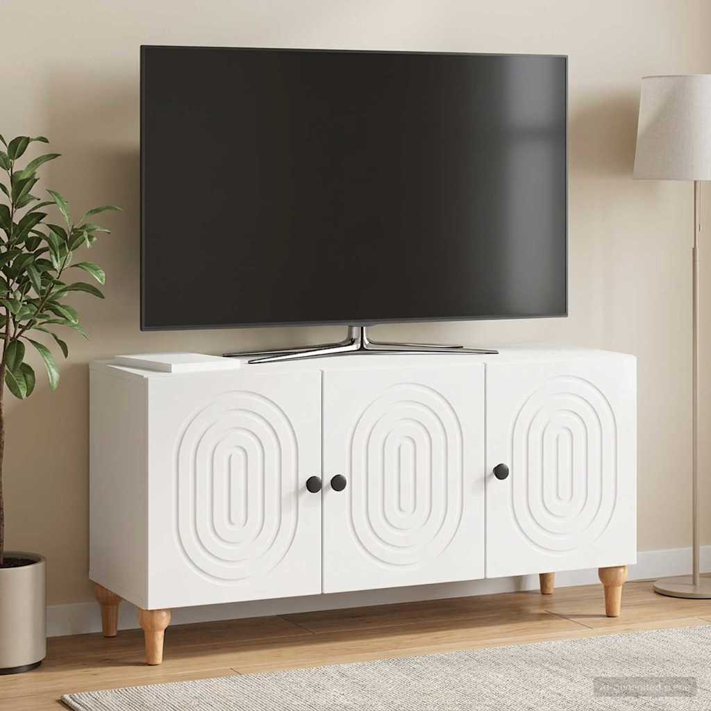 TV Cabinet High Gloss White 99 x 34.5 x 50 cm Engineered Wood