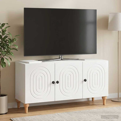 TV Cabinet High Gloss White 99 x 34.5 x 50 cm Engineered Wood