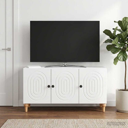 TV Cabinet High Gloss White 99 x 34.5 x 50 cm Engineered Wood