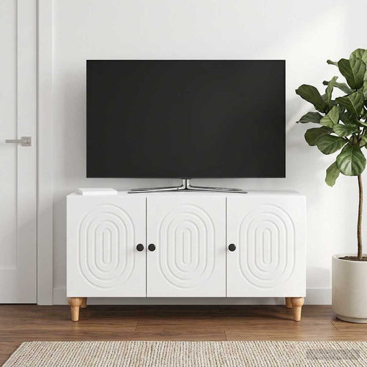 TV Cabinet High Gloss White 99 x 34.5 x 50 cm Engineered Wood