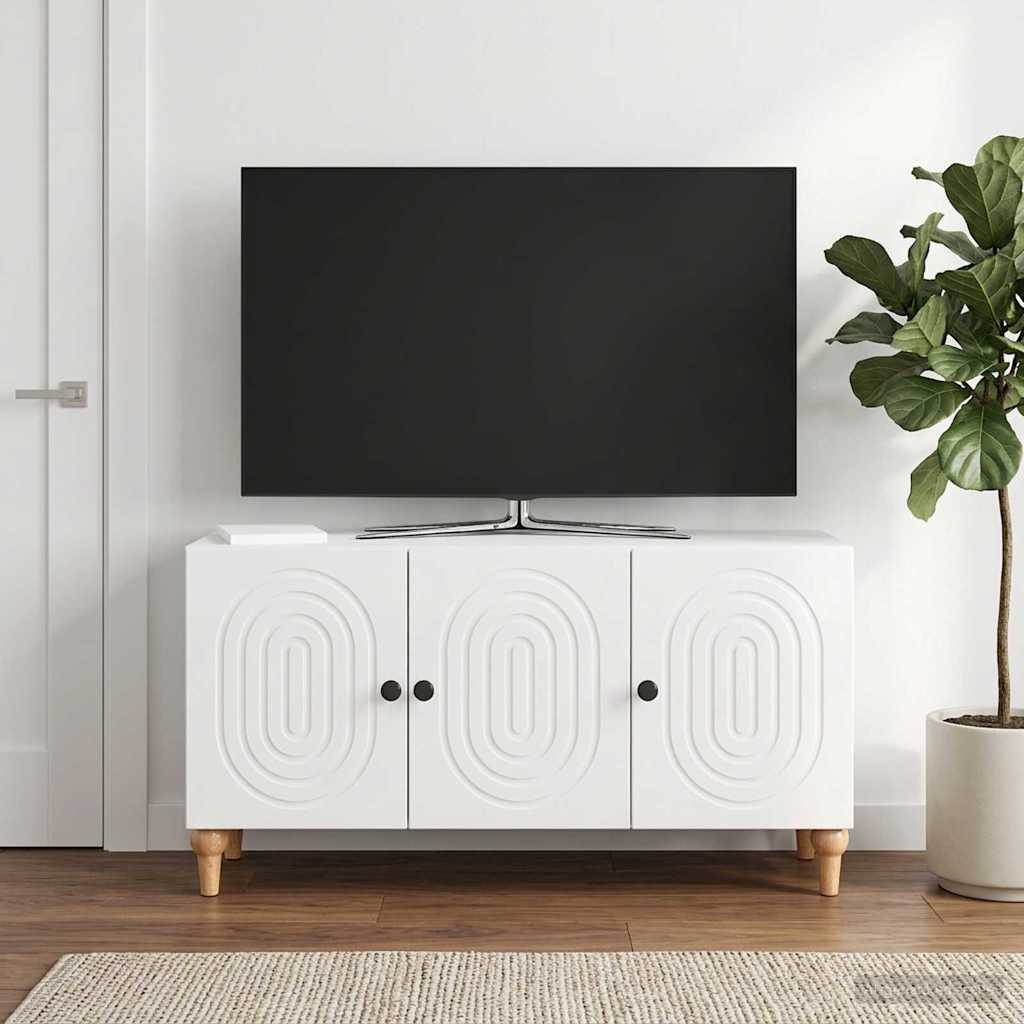 TV Cabinet High Gloss White 99 x 34.5 x 50 cm Engineered Wood