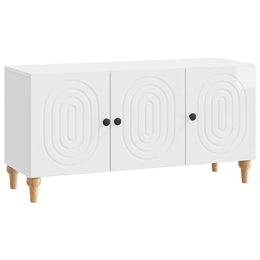TV Cabinet High Gloss White 99 x 34.5 x 50 cm Engineered Wood