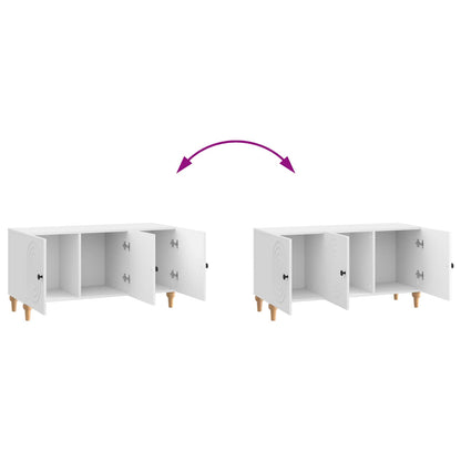 TV Cabinet High Gloss White 99 x 34.5 x 50 cm Engineered Wood