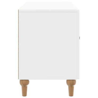 TV Cabinet High Gloss White 99 x 34.5 x 50 cm Engineered Wood