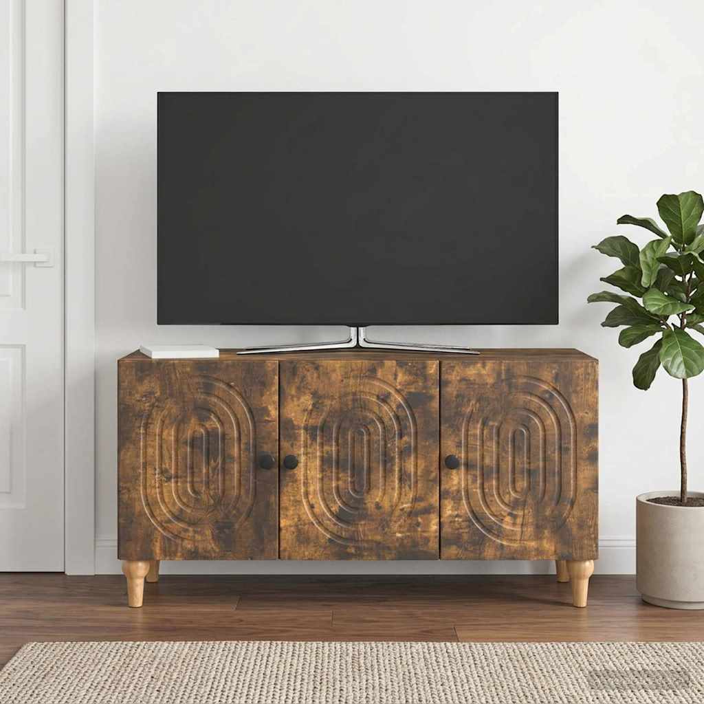 TV Cabinet Smoked Oak 99 x 34.5 x 50 cm Engineered Wood