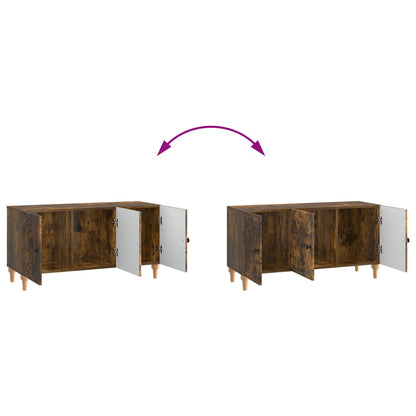 TV Cabinet 99 x 34.5 x 50 cm Smoked Oak Engineered Wood