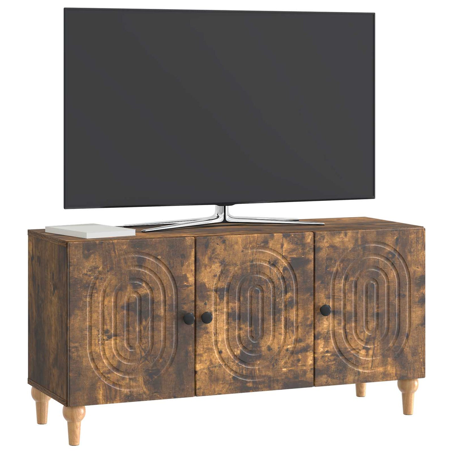 TV Cabinet Smoked Oak 99 x 34.5 x 50 cm Engineered Wood