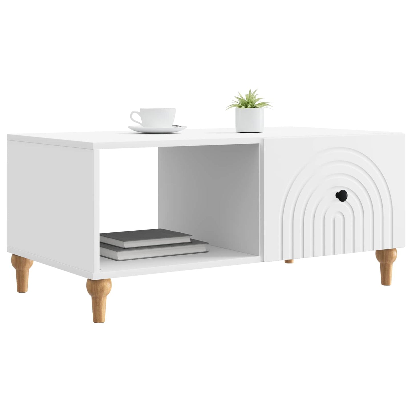 Coffee Table White 90 x 50 x 40 cm Engineered Wood