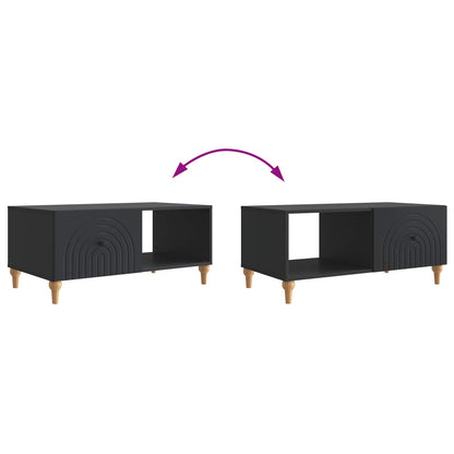 Coffee Table Black 90 x 50 x 40 cm Engineered Wood