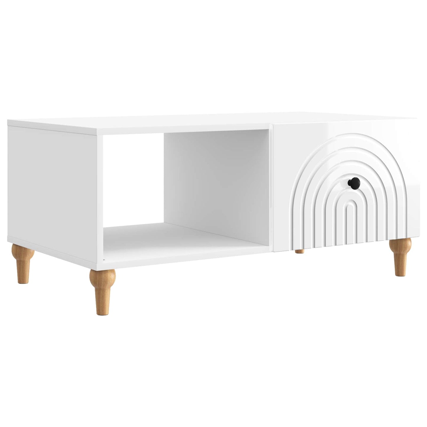 Coffee Table High Gloss White 90 x 50 x 40 cm Engineered Wood