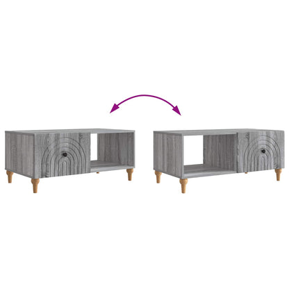 Coffee Table Grey Sonoma 90 x 50 x 40 cm Engineered Wood