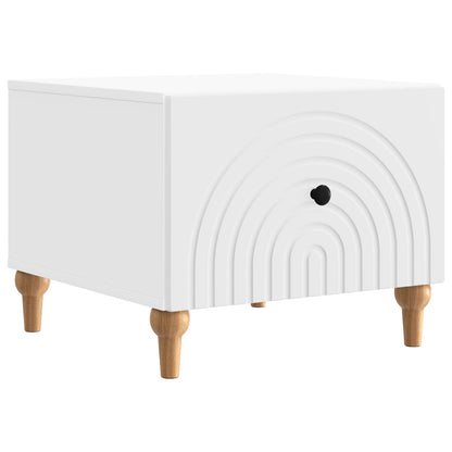 Coffee Table with Drawer White 49 x 50 x 40 cm Engineered Wood