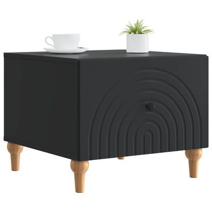 Coffee Table with Drawer Black 49 x 50 x 40 cm Engineered Wood