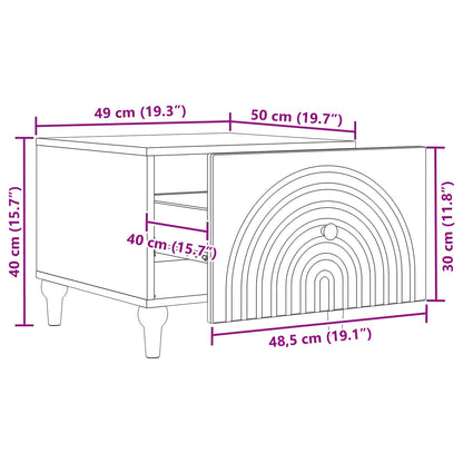 Coffee Table Sonoma Oak 49 x 50 x 40 cm Engineered Wood
