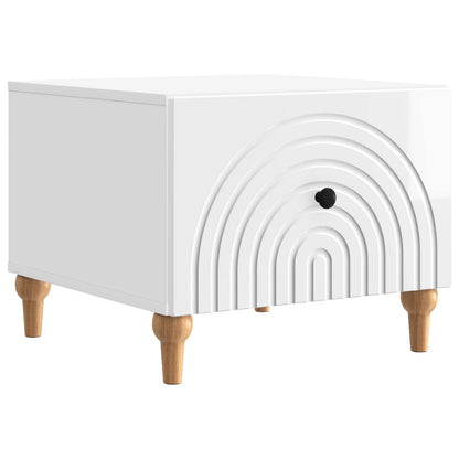 Coffee Table High Gloss White 49 x 50 x 40 cm Engineered Wood