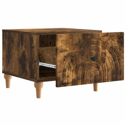 Coffee Table Smoked Oak 49 x 50 x 40 cm Engineered Wood