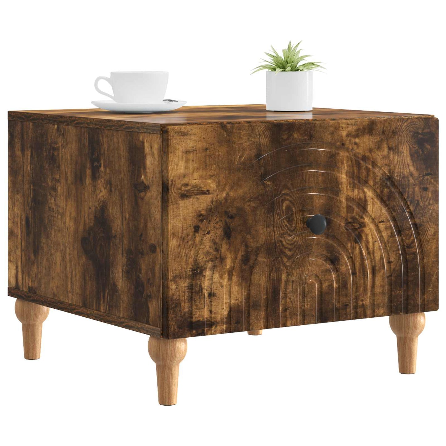 Coffee Table Smoked Oak 49 x 50 x 40 cm Engineered Wood