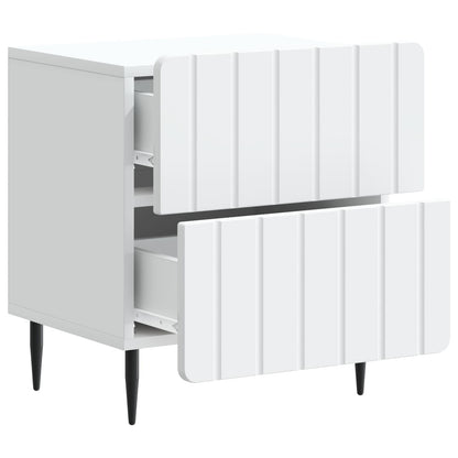 Bedside Cabinet White 43 x 34.5 x 49.5 cm Engineered Wood