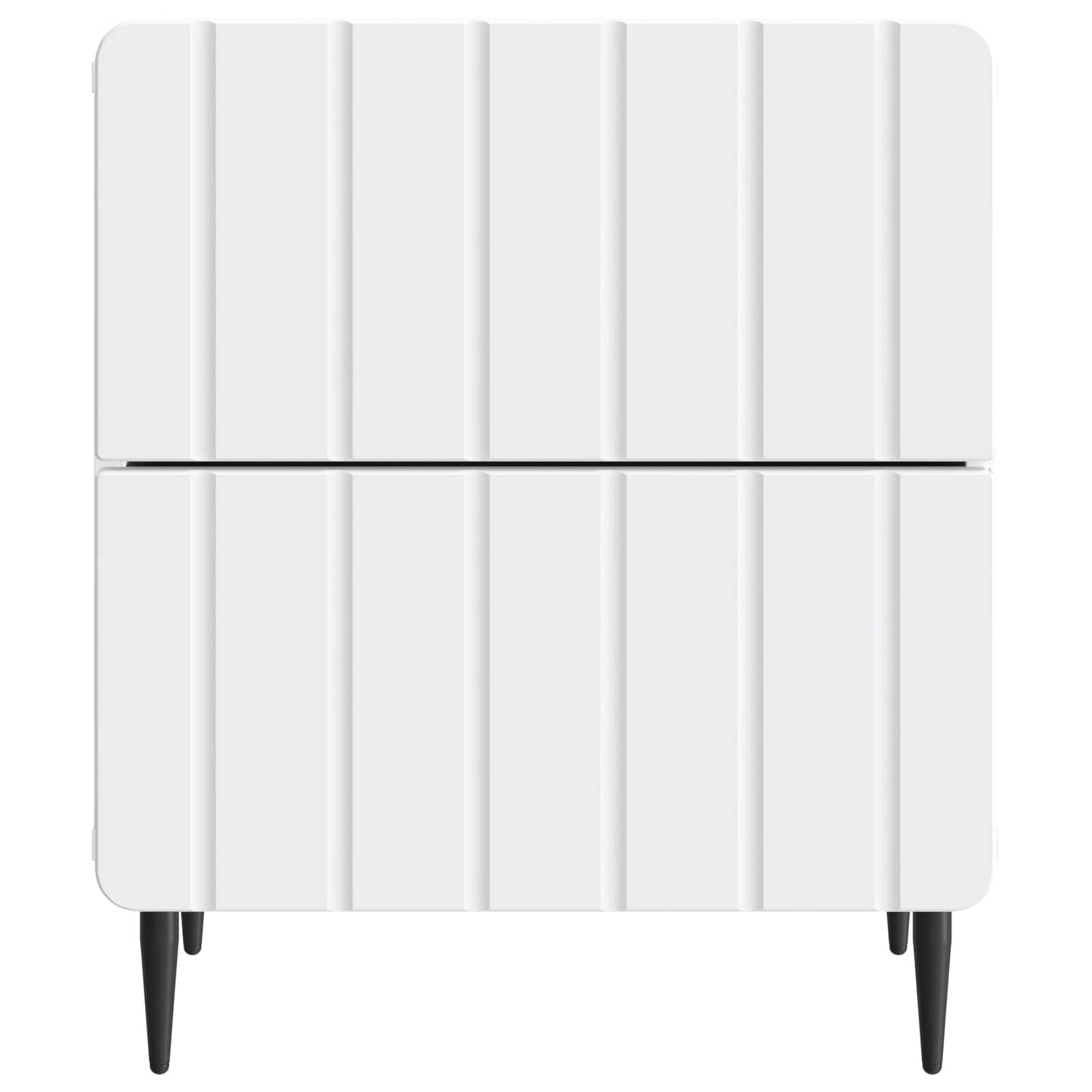 Bedside Cabinet White 43 x 34.5 x 49.5 cm Engineered Wood