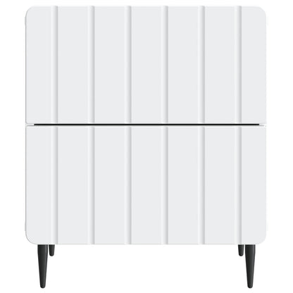 Bedside Cabinet White 43 x 34.5 x 49.5 cm Engineered Wood