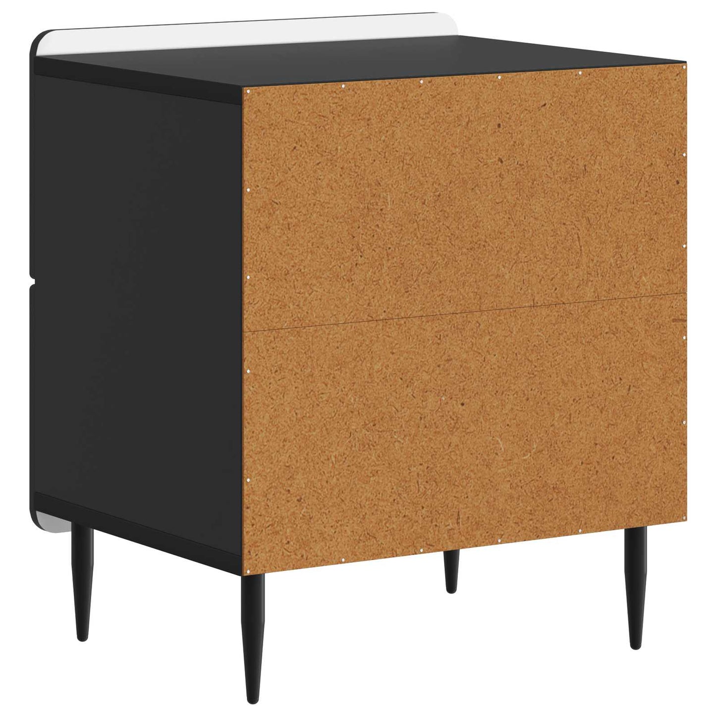 Bedside Cabinet 2 pcs Black 43 x 34.5 x 49.5 cm Engineered Wood