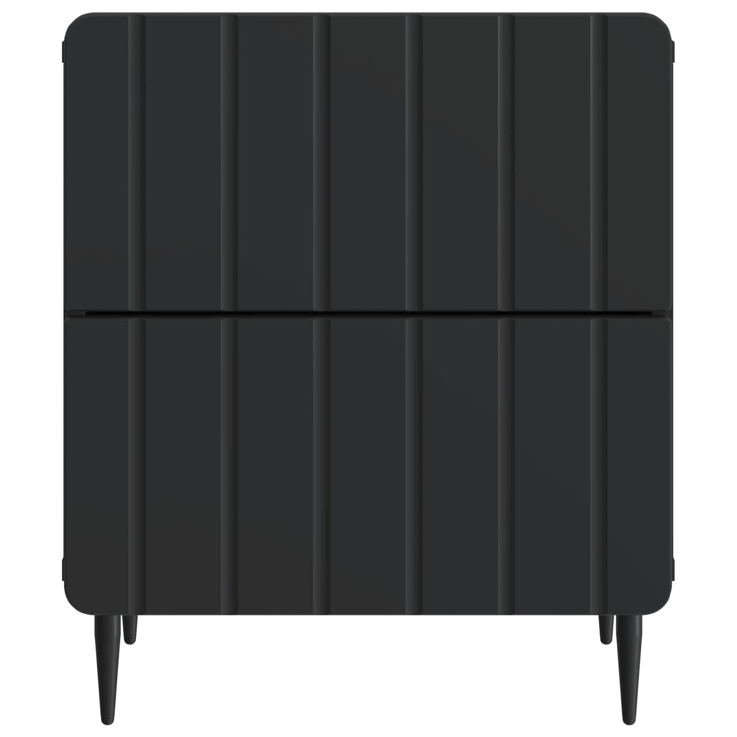Bedside Cabinet 2 pcs Black 43 x 34.5 x 49.5 cm Engineered Wood