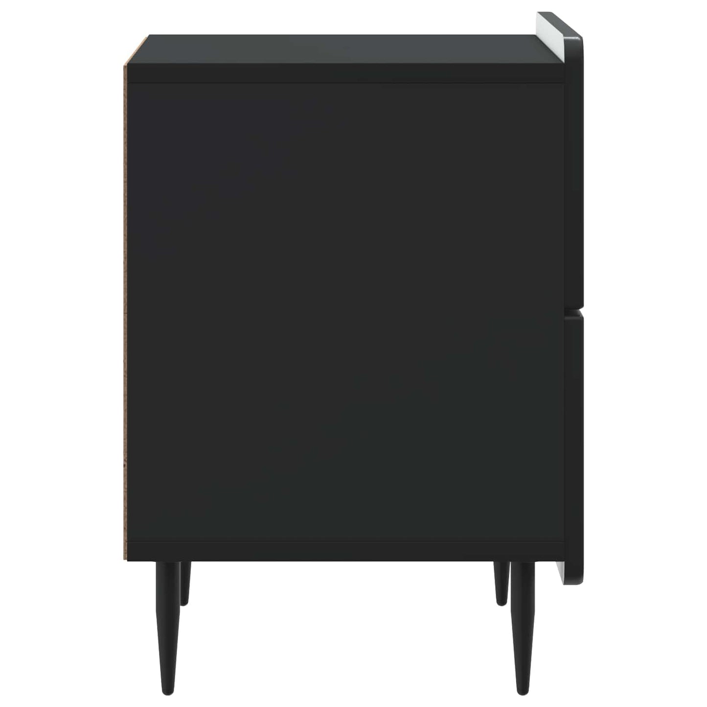 Bedside Cabinet 2 pcs Black 43 x 34.5 x 49.5 cm Engineered Wood