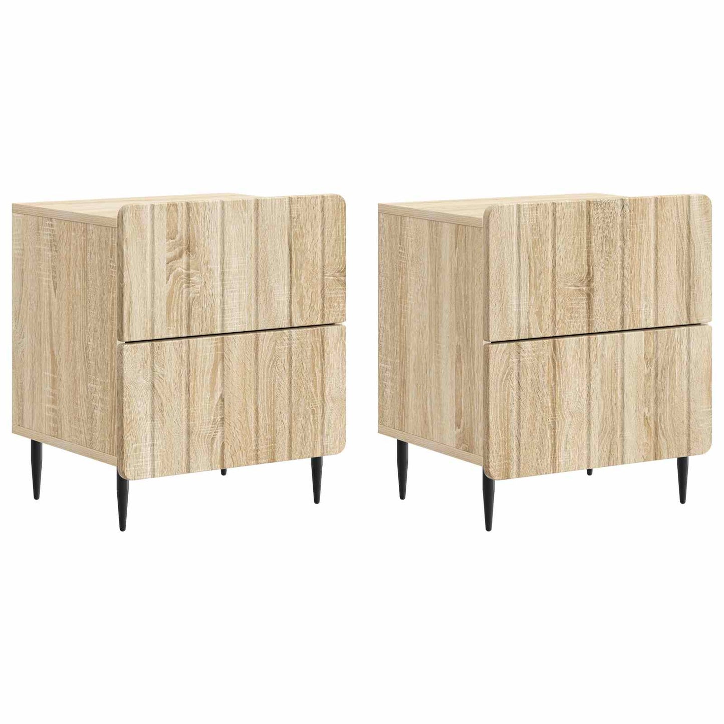 Bedside Cabinet 2 pcs Sonoma Oak 43 x 34.5 x 49.5 cm