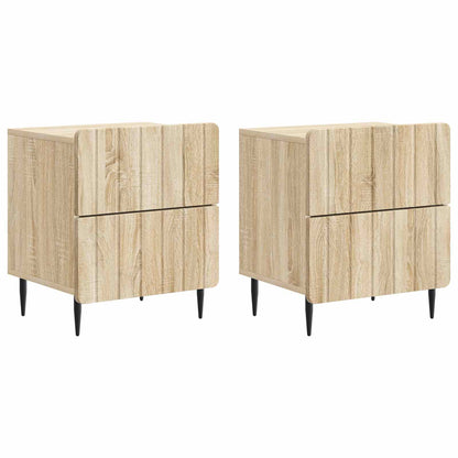 Bedside Cabinet 2 pcs Sonoma Oak 43 x 34.5 x 49.5 cm
